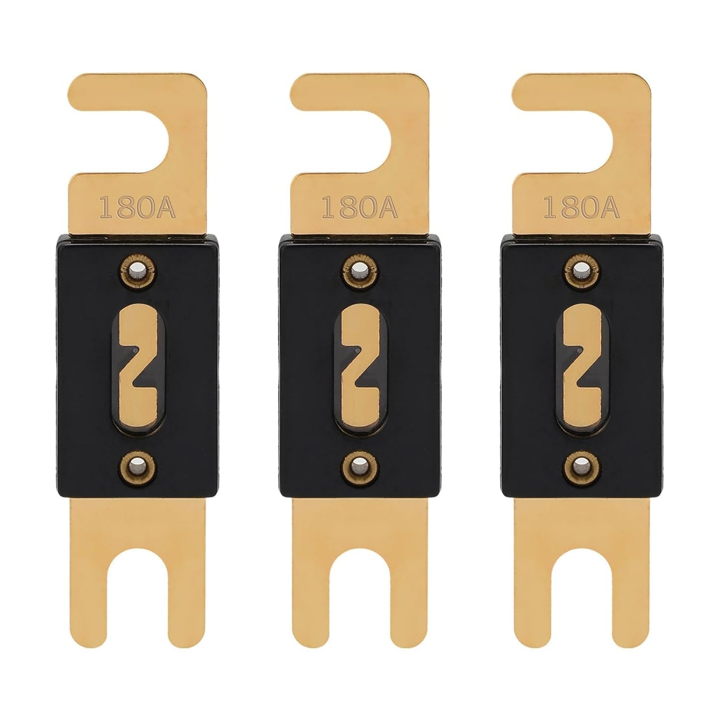 180A ANL Fuse 180 Amp Inline Blade Fuses 32V for Car Audio Inverter Automotive Stereo (Pack of 3 pcs)