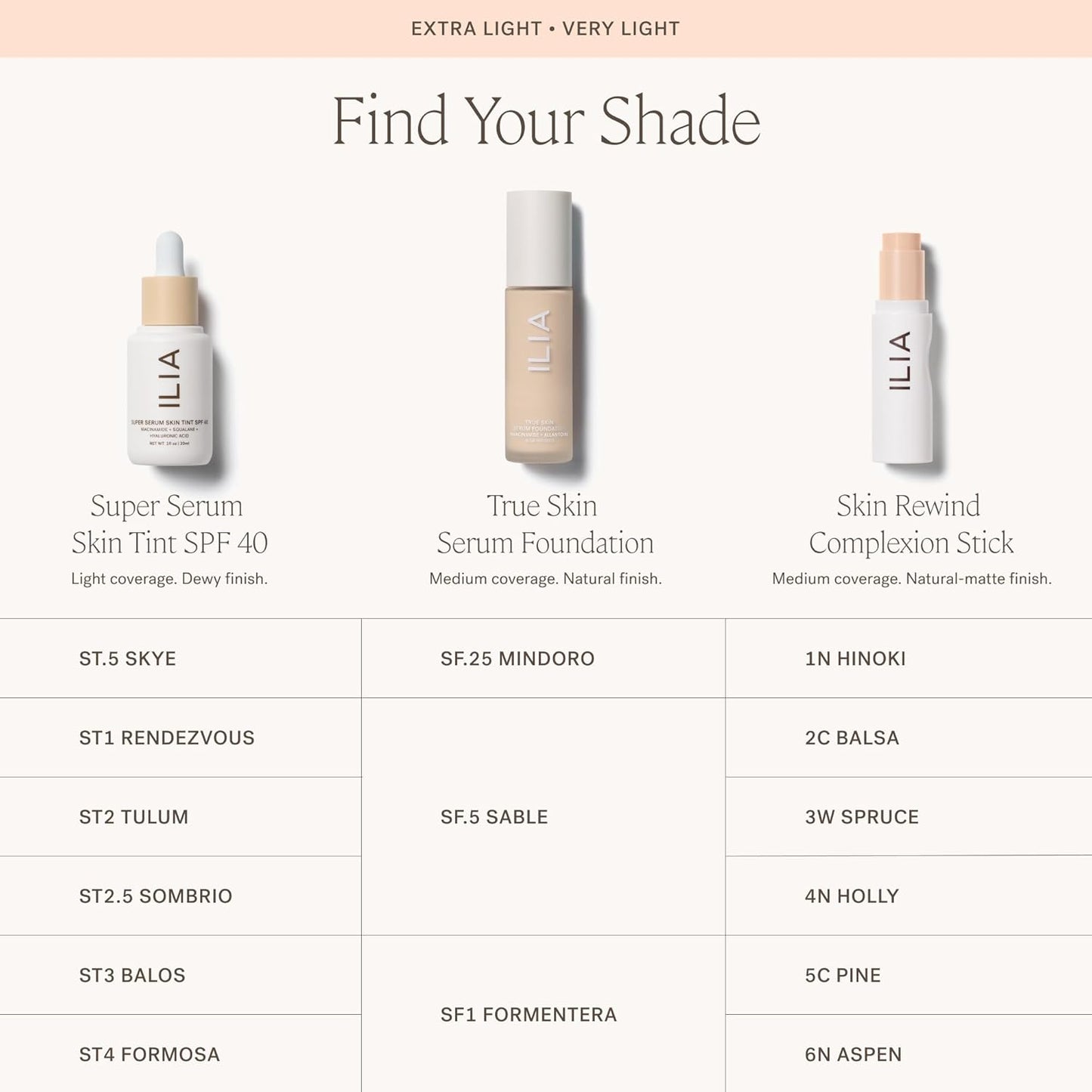 ILIA - Skin Rewind Complexion Stick - Foundation + Concealer + Skincare | Non-Toxic, Vegan, Cruelty-Free, Clean Makeup (3W - Spruce, 0.35 oz | 10 g)