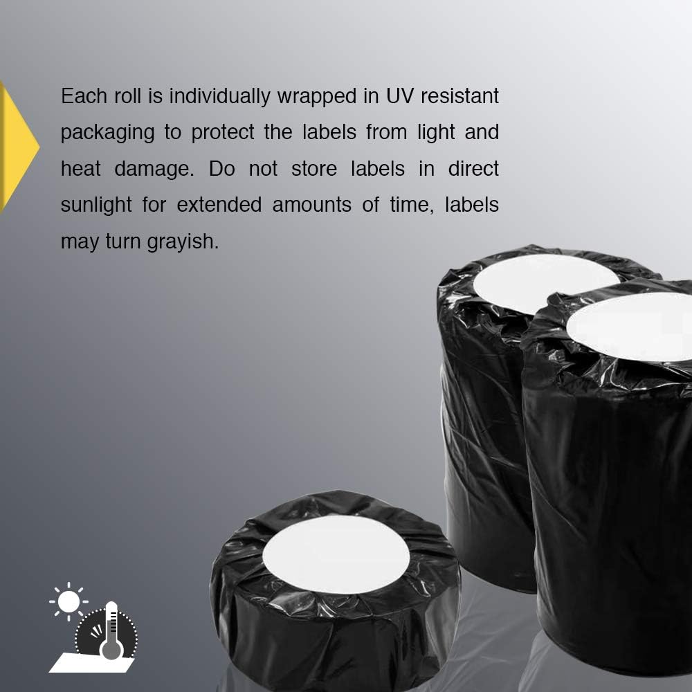 BETCKEY - 3" x 5" Multipurpose & Large Shipping Labels Compatible with Zebra & Rollo Label Printer,Premium Adhesive & Perforated[Red, 6 Rolls, 2100 Labels]