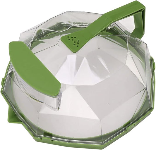 Tyenaza Microwave Splatter Cover, Microwave Plate Food Cover Microwave Splash Guard Cooker lid with Extension Handle for Kitchen Cooking(Green)