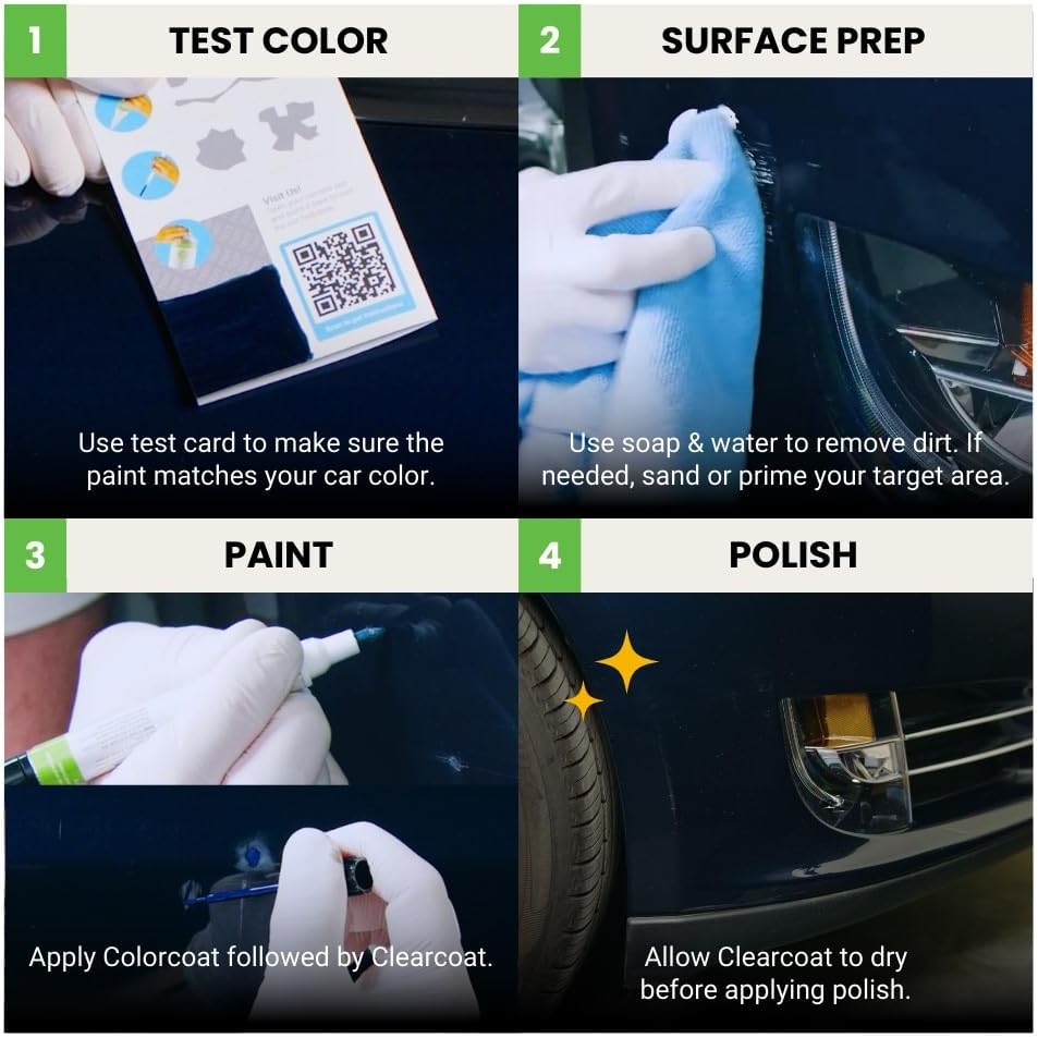TouchUpDirect 8T0 Blazing Blue Metallic Compatible with Toyota Exact Match Touch Up Paint Combo - Preferred Kit