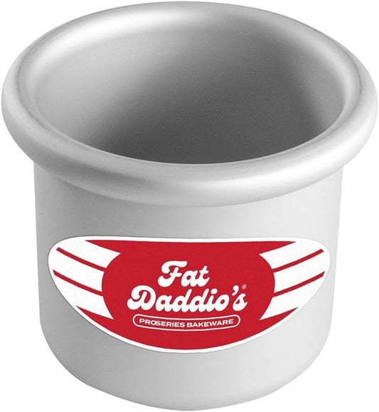 Fat Daddio's Round Cake Pan, 3 x 3 Inch, Silver