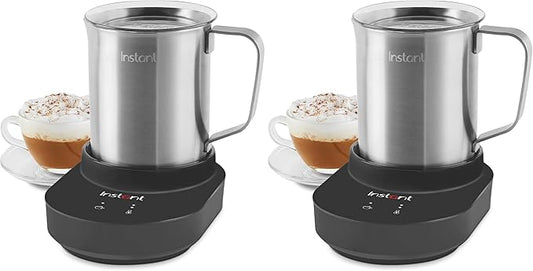 Instant Pot Instant MagicFroth 9-in-1 Electric Milk Steamer and Frother,17oz Stainless Steel Pitcher,Hot and Cold Foam Maker-and Milk Warmer for Lattes,Cappuccinos,Macchiato,(Pack of 2)