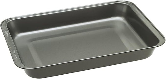 Ecolution Bakeins Lasagna and Roasting Pan – PFOA, BPA, and PTFE Free Non-Stick Coating – Heavy Duty Carbon Steel – Dishwasher Safe – Gray – 14.5” x 10.375” x 1.9375”