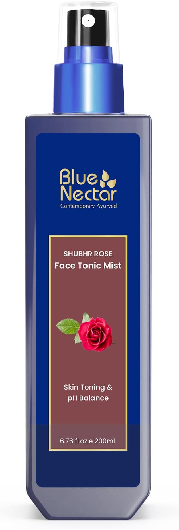 Blue Nectar Shubhr Steam Distilled Rose Toner Water & Face Tonic Mist 6.76 fl oz (200 ml)