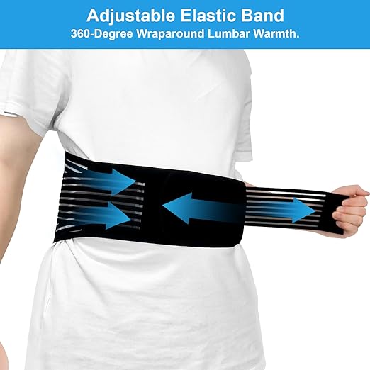 Back Support with Magnet, Tourmaline Magnetic Back Braces for Lower Back Pain Relief, Self Heating & Soothing Back Support Belt, Lumbar Support Belt for Herniated Disc/Sciatica (Medium)