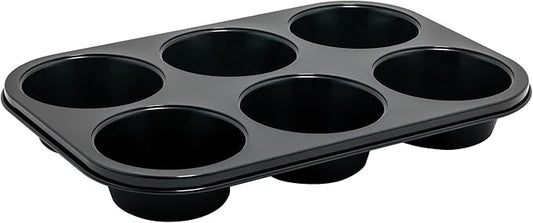 Winco 6-Cup Non-Stick Muffin Pan, Tin Plated, Medium, Aluminum