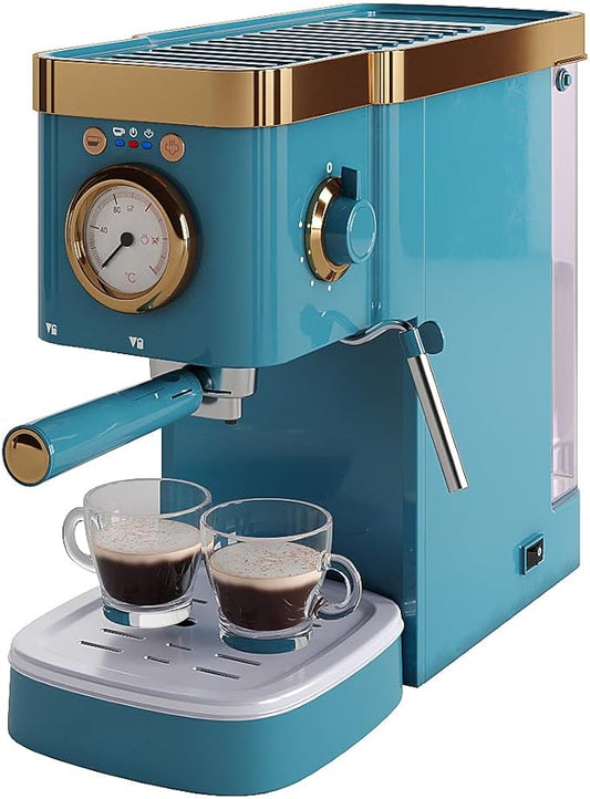 deluxe semi-automatic espresso coffee maker with steam milk frother