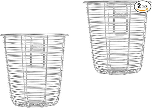 Cabilock Dishwasher Chopstick Basket with Hooks, Stainless Steel Kitchen Utensil Holder, Cutlery Organizer for Chopsticks Spoons Forks Straws, Small Hanging Silverware Drying Rack, 2pcs