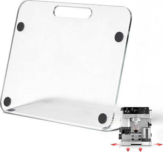 Appliance Slider Compatible with Ninja Espresso Machine, Transparent Acrylic Sliding Tray for Ninja ES601 ES701