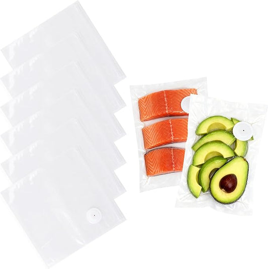 Vacuum Sealer Bags with Air Valve,8 PCS 10"×11" Reusable Vacuum Seal Bags，BPA-Free Heavy Duty Food Storage Bags for Food Storage, Cooking