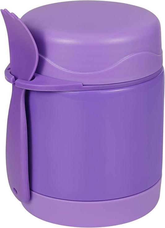 Howeemo 10oz Soup Thermo for Hot Food Kids, Insulated Food Jar with Spoon, Leak Proof Stainless Steel Wide Mouth Lunch Food Thermo Jar for School (Purple)