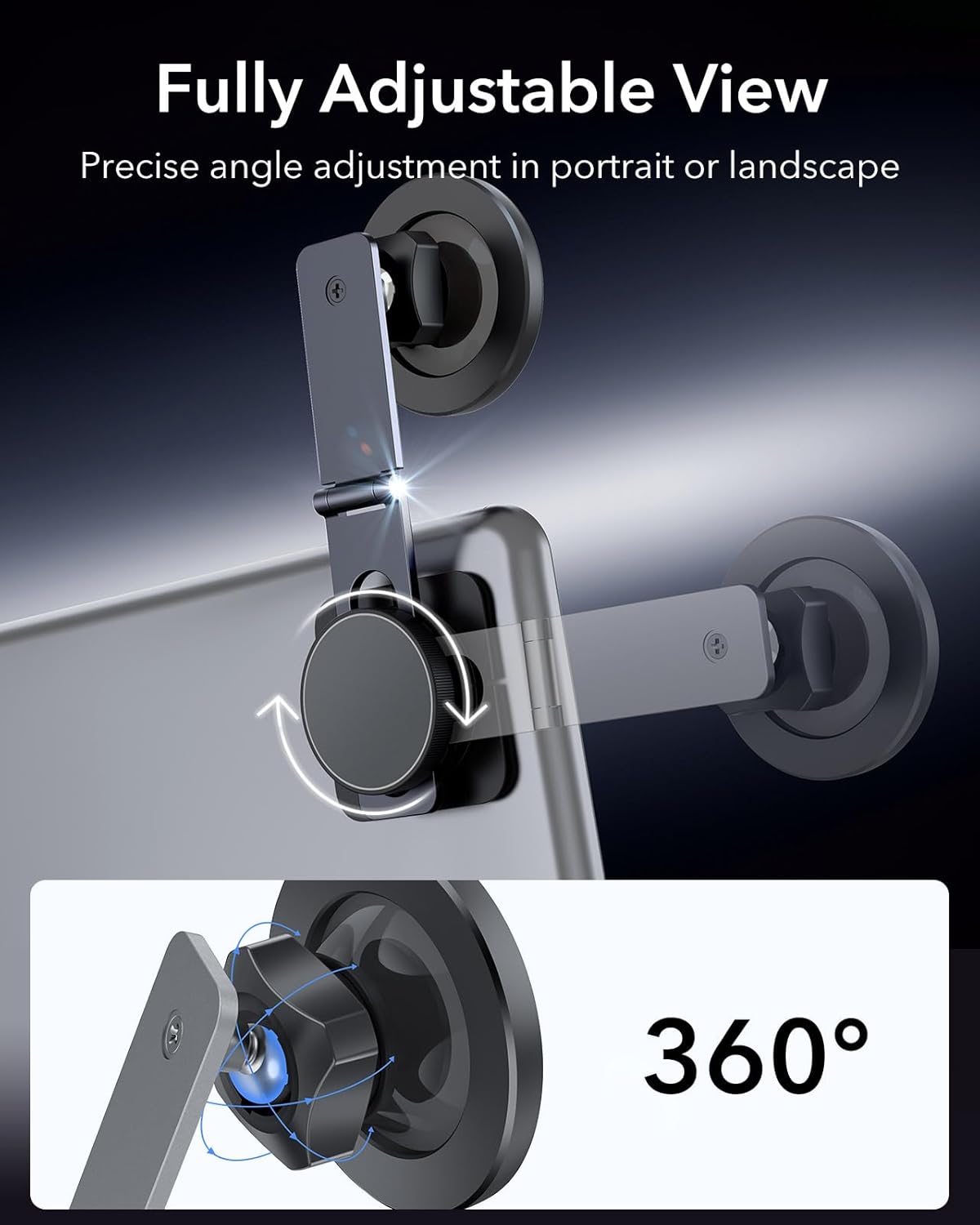 ESR for MagSafe Car Mount, Car Phone Holder,Dashboard/Tesla Touchscreen Car Mount, Magnetic Phone Holder for Car, for iPhone 16/16e/15/14/13/12, S25, Charging Not Supported(2 Metal Rings Included)