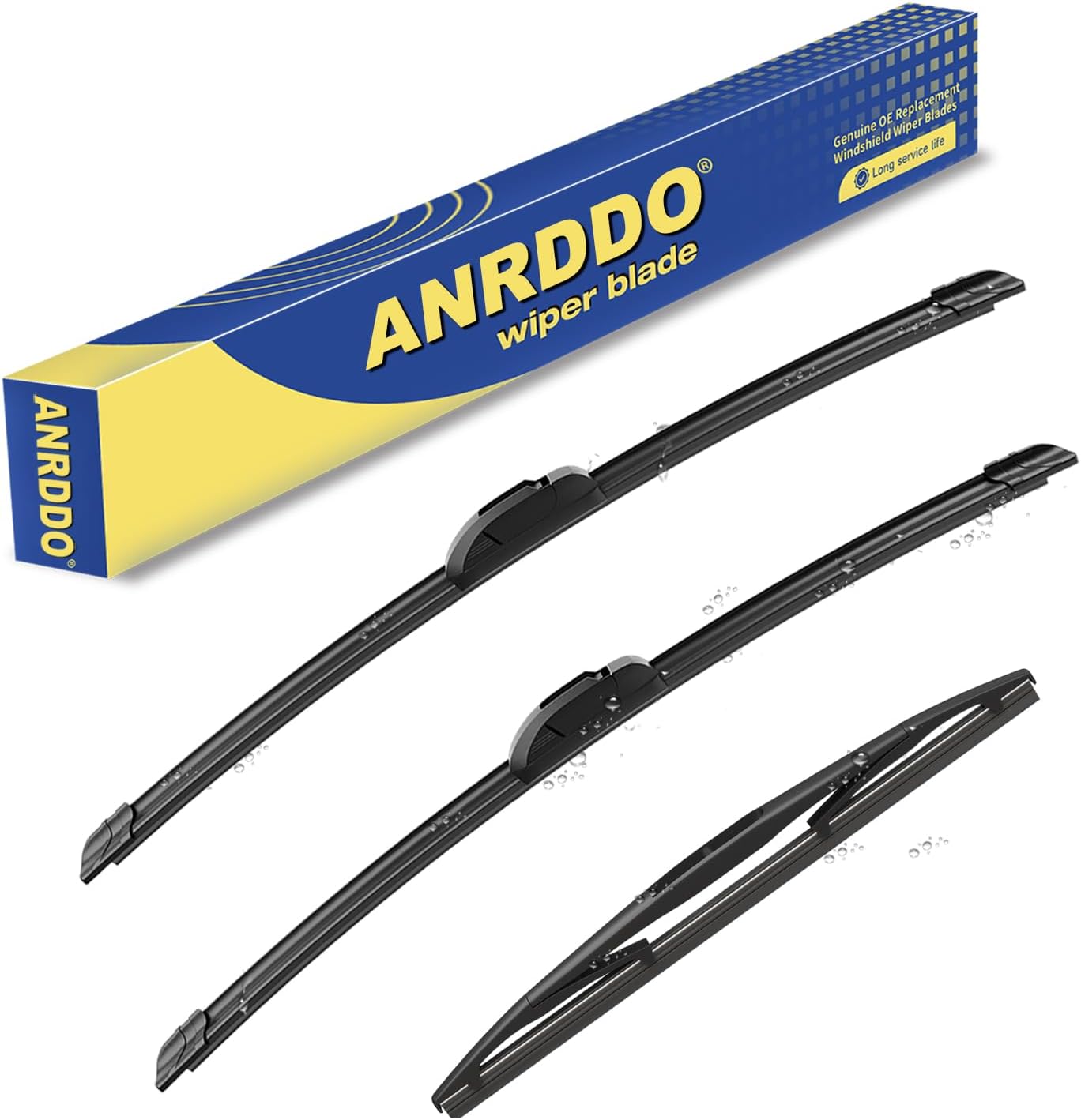 3 Wipers Factory Replacement For Jeep Wrangler 2018 2019 2020 2021 2022 2023 Original Equipment Windshield Wiper Blades Set 16"+16"+12" (Set of 3)