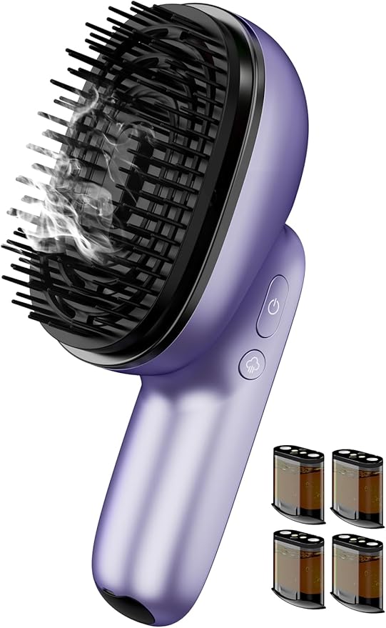 Electric Scalp Massager Brush, Portable Vibrating Scalp Massager Tool, Scalp Massage Tool, Head Massager for Hair Scalp Relax with Hair Oil, Nourishes Hair (Purple)