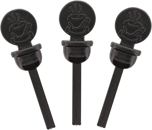 StixToGo Black Circle Beverage Plug for Disposable Lids, Package of 400