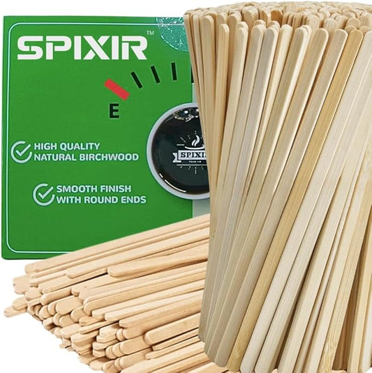 Wooden Coffee Stirrers, 500 Disposable Coffee Stir Sticks, 7-inch Wooden Stir Sticks for Coffee & Cocktails, Swizzle Sticks for Coffee, Round-End Coffee Sticks, Coffee Bar Accessories