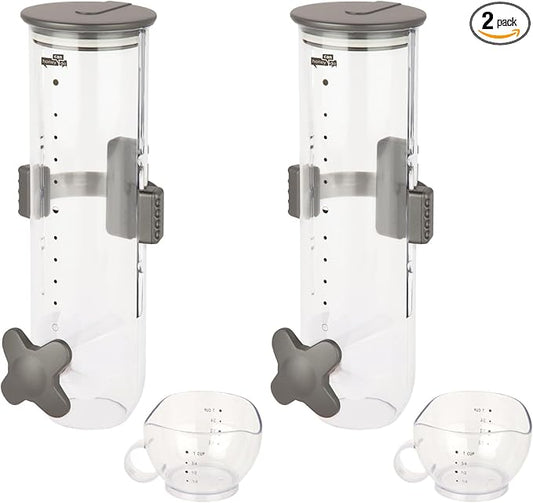 ZevrO KCH-06138 Indispensable SmartSpace Wall-Mounted 13-Ounce Dry-Food Dispenser (Pack of 2)