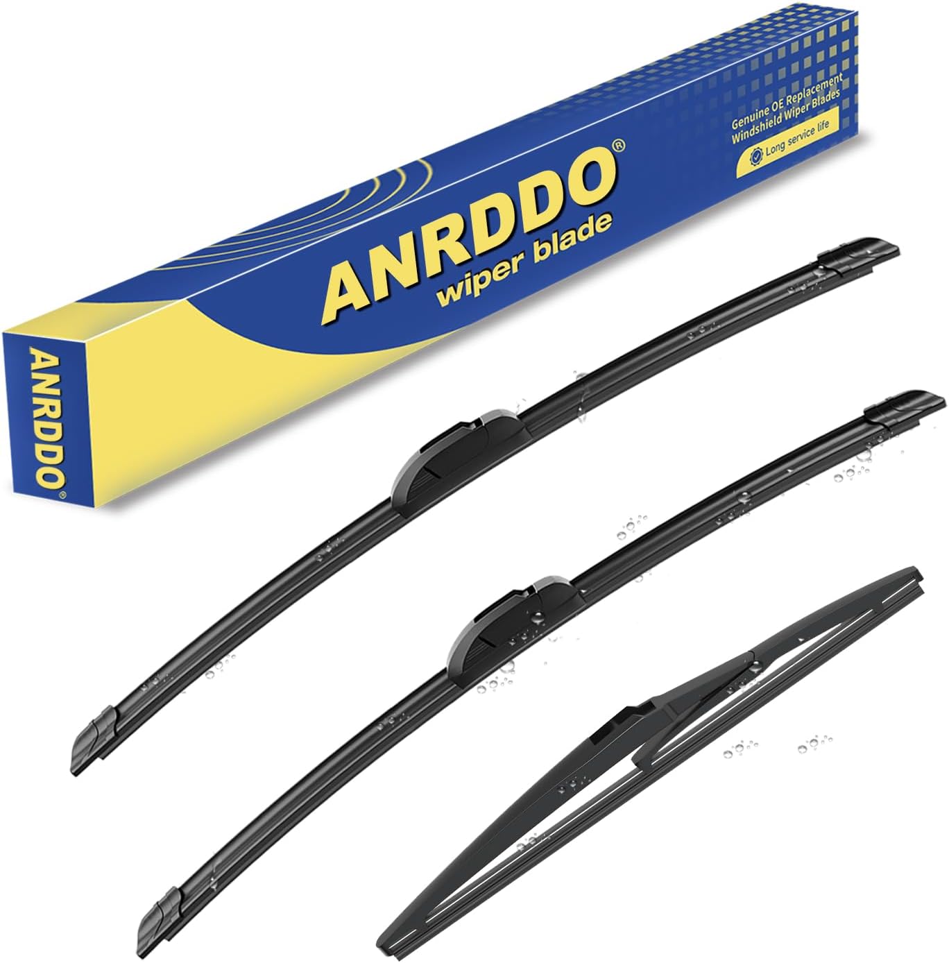3 wipers Replacement For 2019 2020 2021 2022 2023 Toyota Rav4 Windshield Wiper Blades Original Equipment Replacement - 26"+16"+12" (Set of 3) U/J HOOK