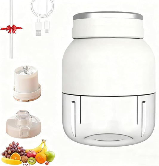 Blender Mini Japan, 28/37fl Oz Hand Blender, Leak Proof Design No Filter Required | Wireless | One Cup with Double Lid, USB-C Rechargeable, for Smoothies, Shakes (1pc B, 37fl Oz)