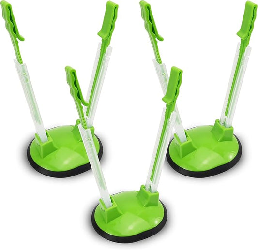 Baggy Rack Hands-Free Clip Food Storage Freezer Baggy Holder Pack 3 Green