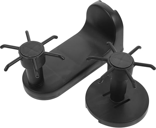 2pcs Nailless Kitchen Utensil Hooks Wall Mount, 360° Rotatable Plastic Utensil Hanger for Hanging Cooking Tools, Strong Adhesive Hooks for Kitchen Storage and Organization