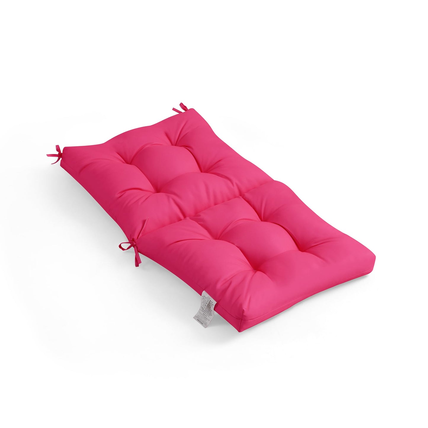 ADLIVWYD Seat & Back Combined Outdoor Chair Cushion, Set of 4, Comfort Tufted Replacement Dining Chair Cushion with Ties for Patio Furniture, 40x20x4 inches (Pink)