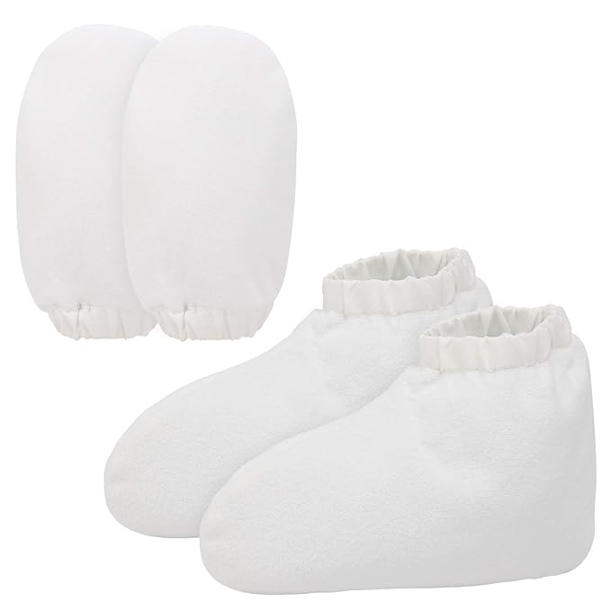 Paraffin Wax Bath Gloves and Booties, Segbeauty Elastic Opening Insulated Thick Mitts & Sock Liners for Hands & Feet Hot Wax Bath Heated SPA thera-py Wax Care treat-ment Paraffin Wax Warmer Machine
