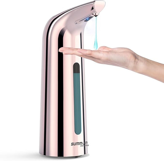 Automatic Soap Dispenser Touchless,400ML Hand & Dish Countertop Electric Liquid Dispenser with Sensor,Modern 4 Gear Adjustable Waterproof Battery Operated Kitchen Auto Soap Pump