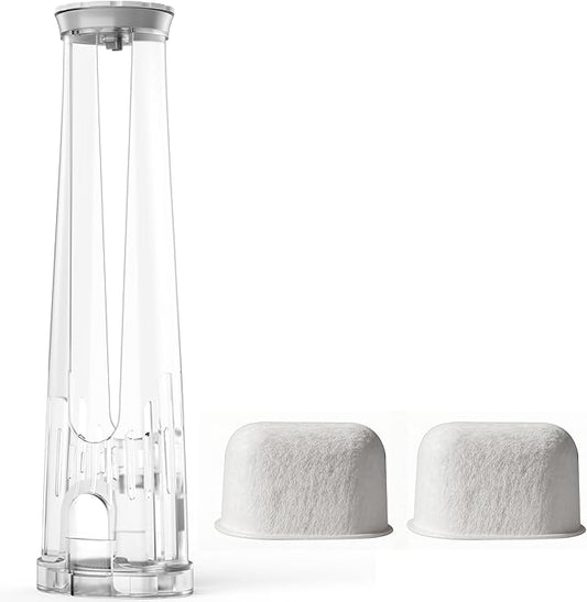 Water Filter Holder and 2 Water Filter Replacement for Keurig K-Brew+Chill, K-Supreme Plus, K-Elite, K-Duo Plus, K-Select, K-Slim, K-Express, K-Classic, K-Cafe, K-Iced, Keurig 2.0 Brewers Starter Kit