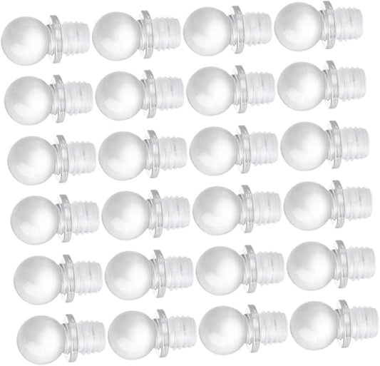 24pcs Glass Ball Bottle Stoppers Portable Wine Saver with Sealing for Aromatherapy Perfume Oil Dispenser Bottles Lightweight Reusable Decorative Caps for Home and Travel