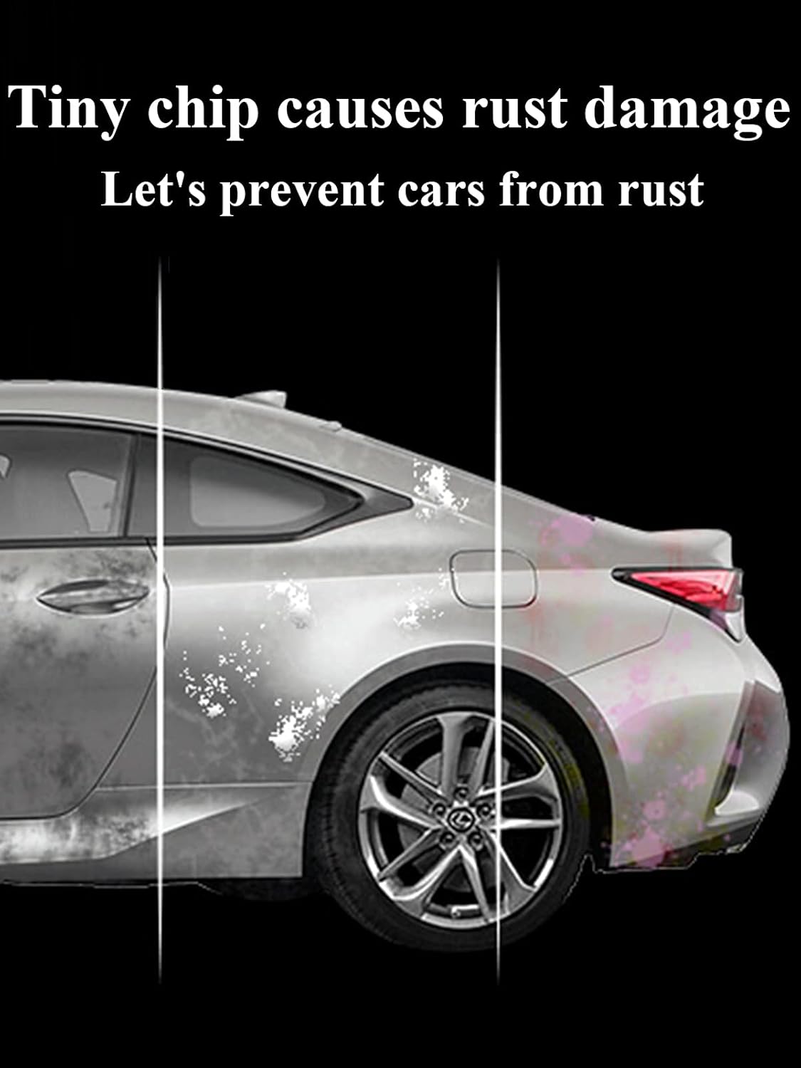 SYOAUTO Magnetic Gray 1G3 Touch Up Paint Fit for Toyota Auto Touch up Paint Scratch Repair Pen Brush and Tip 2 in 1 Magnetic Gray