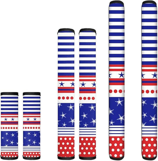 6 Pcs Refrigerator Door Handle Covers for July 4th Independence Day American Flag Print Kitchen Appliance Fridge Dishwashers Microwave Door Handle Protector Covers