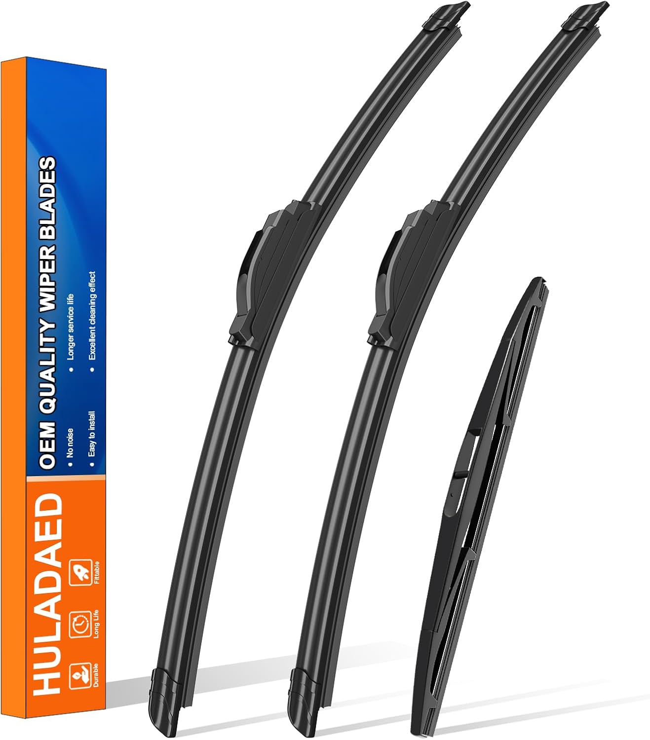 HULADAED® 26'' 20'' 14'' Windshield Wipers Replacement for Acura MDX 2023-2014,Silicone Front Rear Wiper blades for MY Car-All Weather & Quiet(3 PACK)