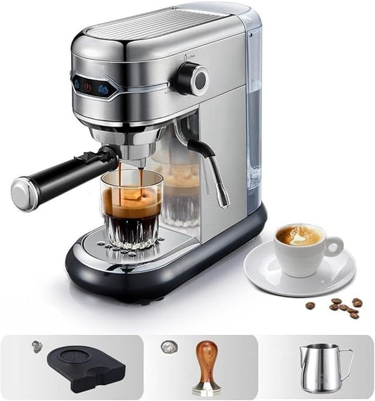 Semi-auto Stainless Steel Household Coffee Machine 19 Capsules Superfine Capsule Powder Coffee Machine Cappuccino and Espresso H11 (Color : H11 Jug Mat Tamper, Size : CHINA_EU)