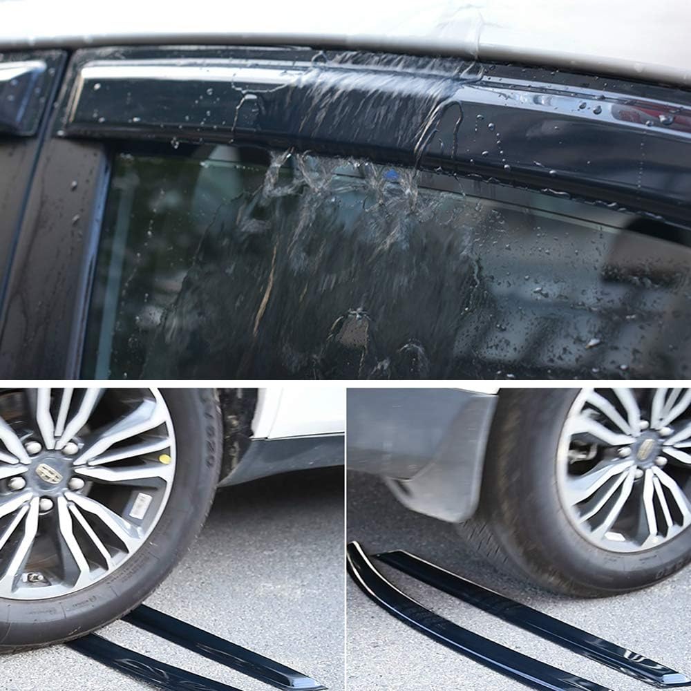 Rainproof Side Window Wind Deflectors for 2011-2017 Jeep Compass (Old Body Style), Tape-on Sun Rain Guard Sets,Nice Looking Window Visors for Cars,Vent Deflector for 11-17 Jeep Compass 94540