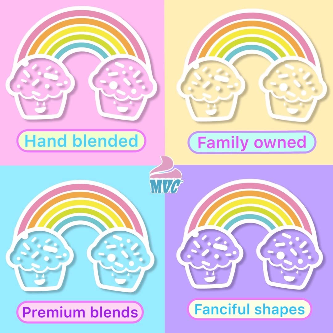 Manvscakes, pink sprinkles, valentines, cake sprinkles, gluten free, cookies, chocolate, fondant, princess topping, ice cream, edible, dessert decoration (Rainbow)