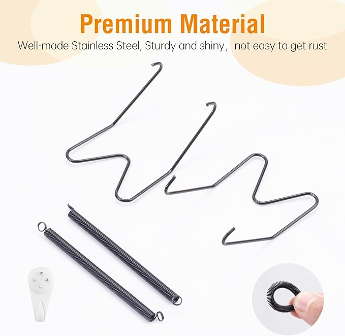 Bilillo 14 pcs Plate Hangers for The Wall, 4/6/8/10/12 Inch Invisible Plates Hangers, Stainless Steel Plate Wall Holders for Display Various Sizes with Hooks for Decorative Black