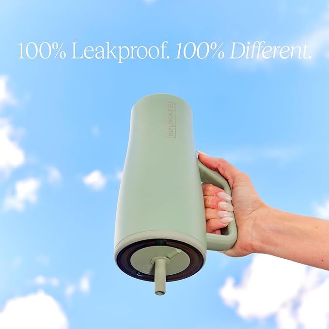 BrüMate Era 30 oz Tumbler with Handle and Straw | 100% Leakproof Insulated Water Bottle Tumbler with Lid and Flexible SoftSip Straw | Made of Stainless Steel | Cup Holder Friendly | 30oz (Rose Taupe)
