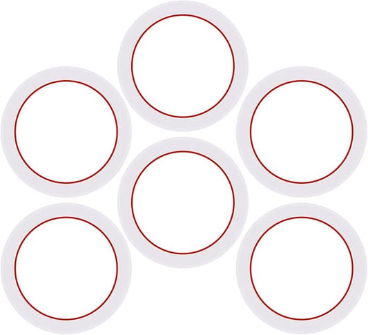 [UPGRADED] Sealing Gasket for Bialetti Rainbow 3 Cups & Moka Express Alpina 3 Cups Iconic Stovetop Espresso Maker - 6 PCS Replacement Food Grade Silicone Seal Ring for Aluminum Coffee Moka Pots