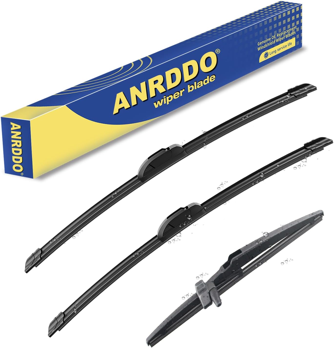 3 wipers Replacement for 2010-2021 2022 2023 Toyota 4Runner, Windshield Wiper Blades Original Equipment Replacement - 24"+20"+12" (Set of 3) U&J HOOK