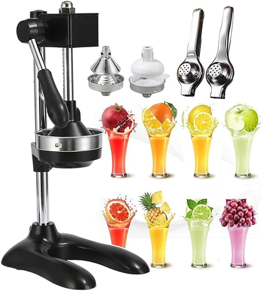 Cast Iron Citrus Juicer,Hand Press Juicer Machine, Hand Press Squeezer, Stainless Steel Crusher, Manual Lemon Press With Large Pressure Plate, Easy Juice Extraction