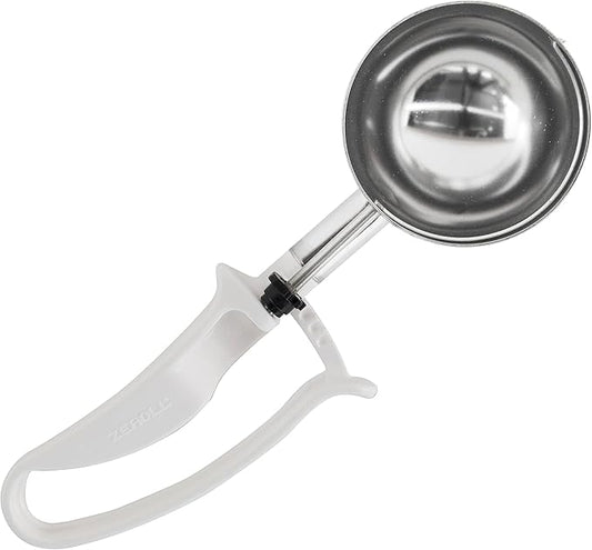 Zeroll - 2006 Zeroll Universal Standard Length EZ Disher Food Portion Control Scoop Designed for Right or Left Hand Use Dishwasher Safe NSF Approved, 3-Inch, White