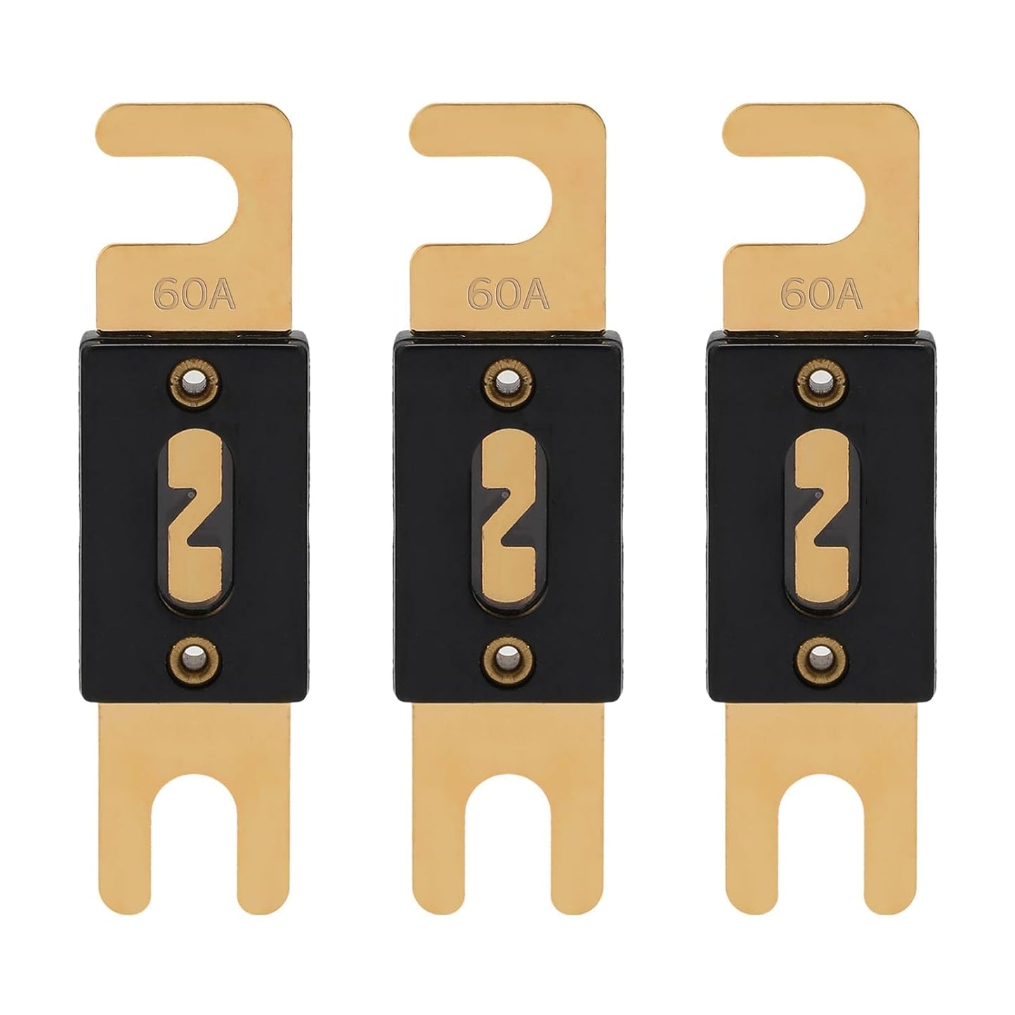 60A ANL Fuse 60 Amp Inline Blade Fuses 32V for Car Audio Inverter Automotive Stereo (Pack of 3 pcs)