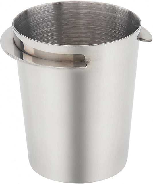 Coffee Dosing Cup 54mm, Espresso Coffee Dosing Cup, Stainless Steel Dosing Cup Compatible with All 58mm Portafilter,Coffee Powder Cup, Coffee Powder Feeder (1, Silver, 54mm)