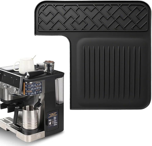 Top Mat Compatible with Ninja Luxe Coffee Espresso Machine ES601& ES701, Silicone Protective Top Cover, Shields Surface from Scratches, Waterproof Non-Slip, Easy to Clean (BLACK)
