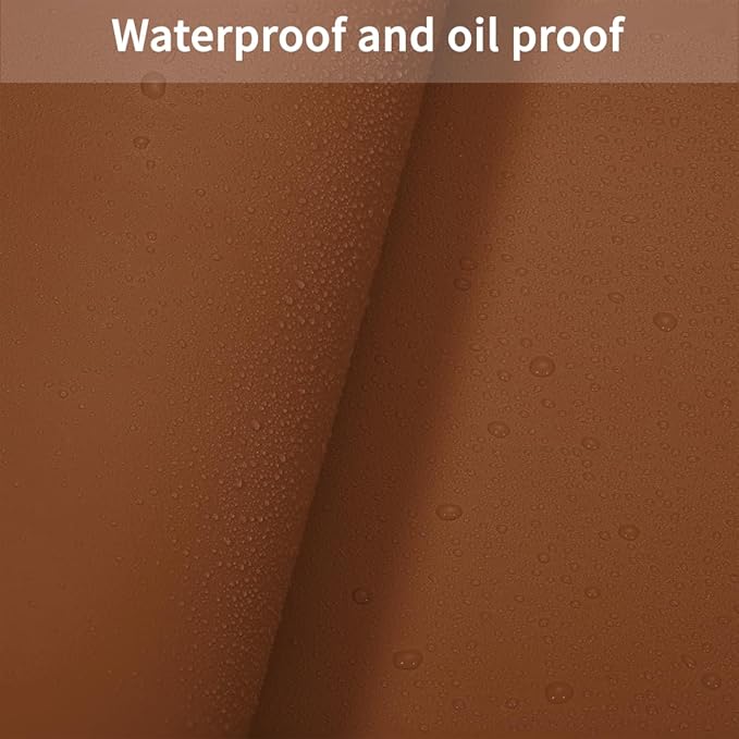 Leather Table Pad,1.8mm Thick,40x72 Inch,Dining Table Pad,Table Pads for Dining Room Table Rectangular,Dining Room Table Cover,Dining Table Cover(Brown+Gray,40x72)