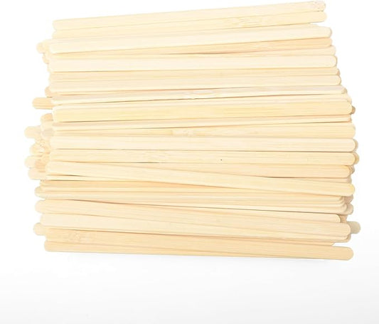 300 Count Bamboo Coffee Stirrer - Disposable 7 inches Long Wooden Stir Sticks for Coffee and Cocktails - Smooth, Splinter-Free Beverage Mixers - Ideal for Cafe, Bars and Drink Stations