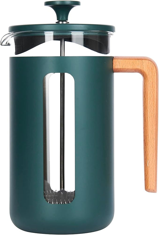 La Cafetière Pisa Stainless Steel Cafetière, 8 Cup French Press, Green, Gift Boxed