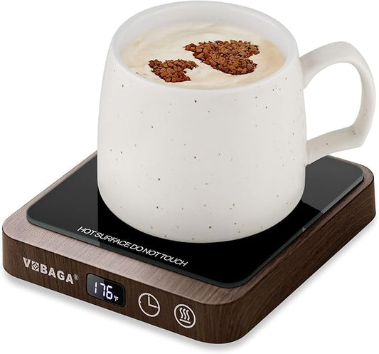 VOBAGA Coffee Mug Warmer & Coffee Warmer for Desk with 5 Temp Settings Display, Mug Warmer with 2-12H Auto Shut Off, Beverage Warmer for Milk, Tea, Candle, Ideal Coffee Gifts for Women Men(No Cup)